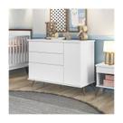 Cômoda Sapateira Alice 3 Gavetas para Quarto de Bebê Infantil - Phoenix Baby