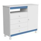 Cômoda Sapateira Bebê Baby Bela 1 Porta 4 Gavetas Grandes Reforçada Armário Multifuncional Corrediça Telescópicas Cômoda Sapateira Bebê Baby Bela 1 Porta 4 Gavetas Grandes Reforçada Armário Multifuncional Corrediça Telescópicas