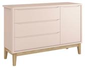 Cômoda Sapateira Classic New Rosa Fosco com Natural - Reller