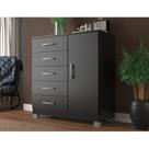 Cômoda Sapateira com Pés 1 Porta 5 Gavetas Cômoda Sapateira com Pés 1 Porta 5 Gavetas