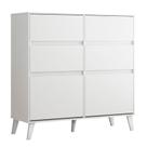 Cômoda Sapateira Dora 04 gavetas e 02 portas basculantes Branco - Móveis Albatroz