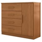 Cômoda Sapateira Genova Plus 1 Porta 4 Gavetas Cinamomo Fosco - Zanzini