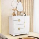 Cômoda Sapateira Ilha Bela 4 Gavetas 1 Porta Branco - Vila Rica