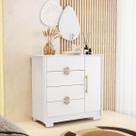 Cômoda Sapateira Ilha Bela 4 Gavetas 1 Porta Branco - Vila Rica
