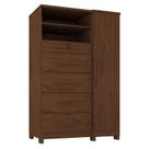 Cômoda Sapateira Imperial 1 Porta 5 Gavetas Jacarandá Fosco - Zanzini