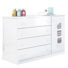 Cômoda Sapateira Lívia 4 Gavetas e 1 Porta Branco Phoenix
