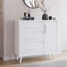 Comoda Sapateira Mila 3 Gavetas 1 Porta - Branco Móblis