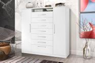 Cômoda / Sapateira / Multiuso Organizadora Grande MEG 02 portas e 07 Gavetas cor Branco brilho Cômoda / Sapateira / Multiuso Organizadora Grande MEG 02 portas e 07 Gavetas cor Branco brilho