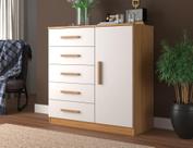 Comoda Sapateira New Monaco 1 Porta 5 Gavetas Comoda Sapateira New Monaco 1 Porta 5 Gavetas