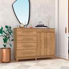 Cômoda Sapateira Orion Nature Brisa 5 Gavetas 2 Portas