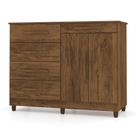 Cômoda Sapateira para Quarto 05 Gavetas e 02 Portas Livia Imbuia - Pallazio