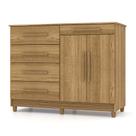 Cômoda Sapateira para Quarto 05 Gavetas e 02 Portas Livia Nature/Brisa - Pallazio