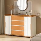 Cômoda Sapateira Para Quarto 2 Portas 4 Gavetas Parma A04 Flex Cinamomo Off White - Lyam Decor
