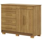 Cômoda Sapateira Para Quarto 2 Portas 5 Gavetas Biana V01 Nature - Lyam Decor Cômoda Sapateira Para Quarto 2 Portas 5 Gavetas Biana V01 Nature - Lyam Decor