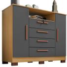 Cômoda Sapateira Rack para Quarto 2 Portas 4 Gavetas Madri