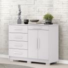 Cômoda Sapateira Sirius 2 Portas 5 Gavetas Branco - Vila Rica