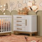 Cômoda Sapateira Slim Para Quarto Infantil Com 4 Gavetas