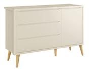 Cômoda Sapateira Théo New Areia Fosco com Natural - MoveisAqui