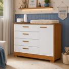 Cômoda Sapateira Zaki para Quarto de Bebê 100% MDF Branco/Fosco/Savana Cômoda Sapateira Zaki para Quarto de Bebê 100% MDF Branco/Fosco/Savana