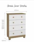 Cômoda Simples 4 Gavetas kimimo