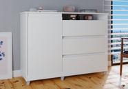 Cômoda Sky 3 Gavetas e 1 Porta - Branco - Primus