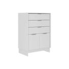 Cômoda Solteiro 1112 c/ 2 Portas e 3 Gavetas Branco - Carraro Cômoda Solteiro 1112 c/ 2 Portas e 3 Gavetas Branco - Carraro