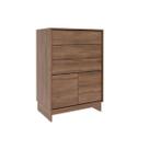Cômoda Solteiro 1112 c/ 2 Portas e 3 Gavetas Freijo - Carraro