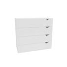 Cômoda Solteiro Porto c/ 4 Gavetas Branco - Politorno Cômoda Solteiro Porto c/ 4 Gavetas Branco - Politorno