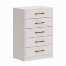 Cômoda Solution 5 Gavetas Branco Castro Móveis