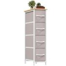 Cômoda Somdot Narrow com 4 gavetas cinza acinzentado para quarto