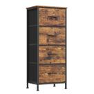Cômoda SONGMICS LGS314B02S com 4 Gavetas Aço MDF Marrom Rústico