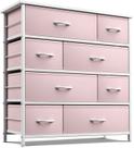 Cômoda Sorbus com 8 Gavetas para Quarto Infantil - Rosa