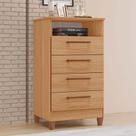 Cômoda Star 100% MDF Tuboarte 4 Gavetas 1 Deck