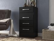 Comoda Suprema 4 Gavetas Preto Comoda Suprema 4 Gavetas Preto