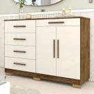 Cômoda Tailândia 2 Portas 5 Gavetas Imbuia/Champanhe - Panorama Móveis Cômoda Tailândia 2 Portas 5 Gavetas Imbuia/Champanhe - Panorama Móveis