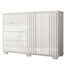 Cômoda Texas 2 Portas e 4 Gavetas Branco Moval