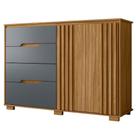 Comoda Texas 4 Gavetas 2 Portas 147 Cm Freijo Cinza Moval Comoda Texas 4 Gavetas 2 Portas 147 Cm Freijo Cinza Moval
