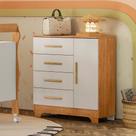 Cômoda Tigus Móveis Infantil Fly com Pés 4 Gavetas e 1 Porta Cômoda Tigus Móveis Infantil Fly com Pés 4 Gavetas e 1 Porta