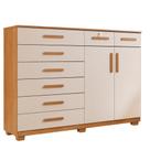Cômoda Triunfo 8 Gavetas e 2 Portas Cinamomo/Off
