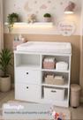 Cômoda Trocador Infantil Branco Com Espaço Organizador Quarto Bebê Cômoda Trocador Infantil Branco Com Espaço Organizador Quarto Bebê