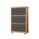 Cômoda Unno 79cm 6 Gavetas com Pés Plástico