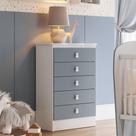 Cômoda Ursinho Infantil Com 5 Gavetas Mdp 15mm Percasa Azul