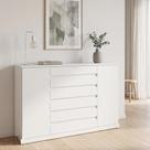 Cômoda Vedra 7 Gavetas 2 Portas Branco Cômoda Vedra 7 Gavetas 2 Portas Branco