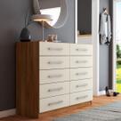Cômoda Vitoria 10 Gavetas Naturale/Off White - Panorama Móveis Cômoda Vitoria 10 Gavetas Naturale/Off White - Panorama Móveis