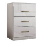 Cômoda Vitória 61cm 3 Gavetas Linha Cômoda Branco Moval