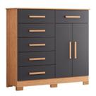 Cômoda Xangai 06 gavetas 02 portas Freijo Titanium - Móveis Albatroz Cômoda Xangai 06 gavetas 02 portas Freijo Titanium - Móveis Albatroz