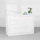 Cômoda Zoe 5 Gavetas com Porta - Branco Fosco