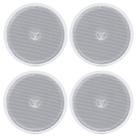 COMP 4 Arandelas Redonda 6 Pol Coaxial Ativa Branca 70W RMS 8 Ohms Borda Emborrachada Som Ambiente - Leson 2LS0AT78B