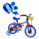 COMP Bicicleta Infantil Aro 12 Patrulha Canina + Kit de Proteção Azul COMP Bicicleta Infantil Aro 12 Patrulha Canina + Kit de Proteção Azul