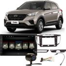 COMP Central Multimídia 2 Din Android 10 Creta 2017 a 2021 10 pol JT30MSLIM10 JR8 + Moldura + Câmera + Chicotes